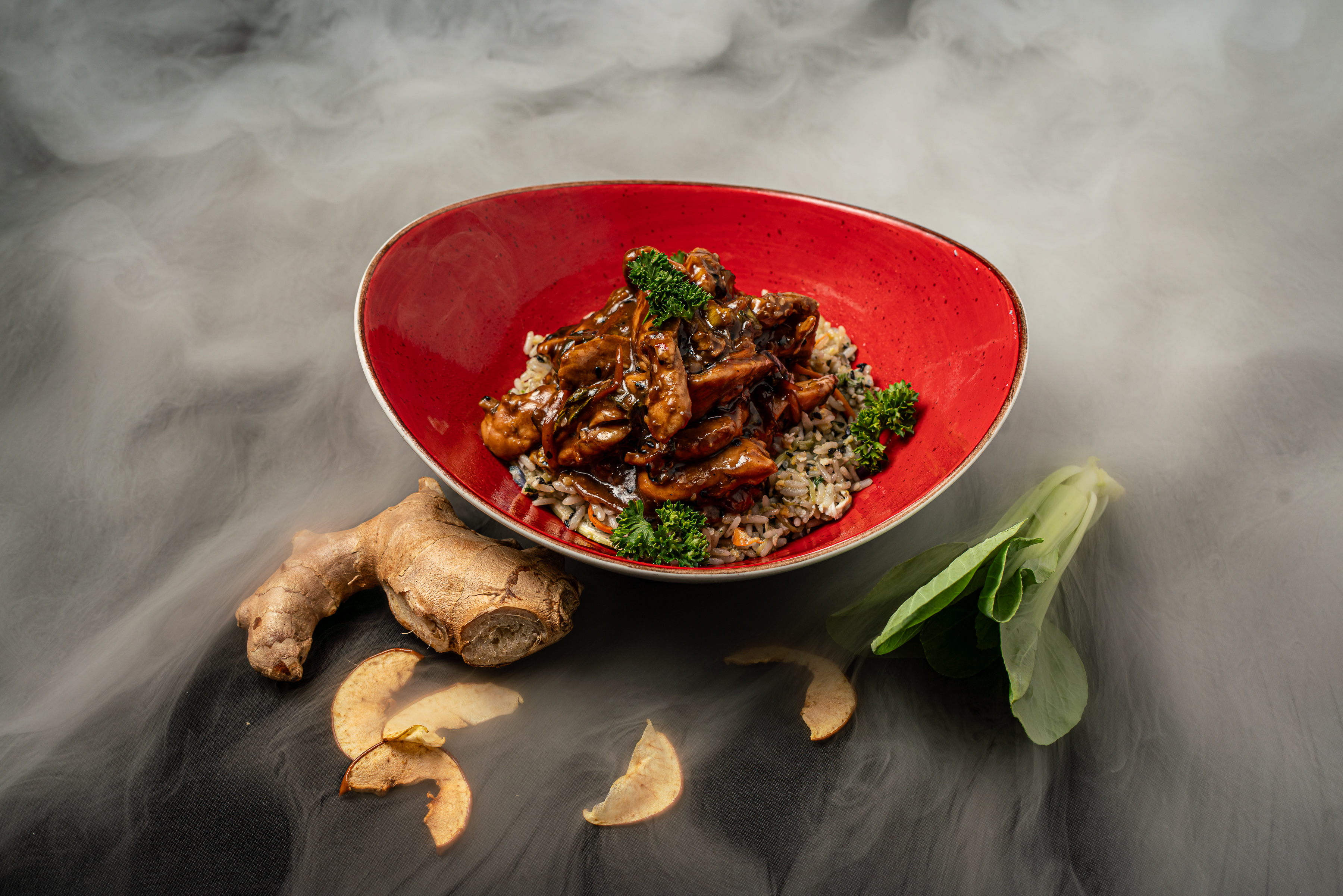 HONEY AND SOY CHICKEN STIR FRY BOWL