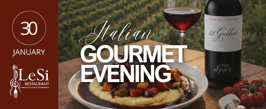 Italian Gourmet evening with Spier 21 Gables